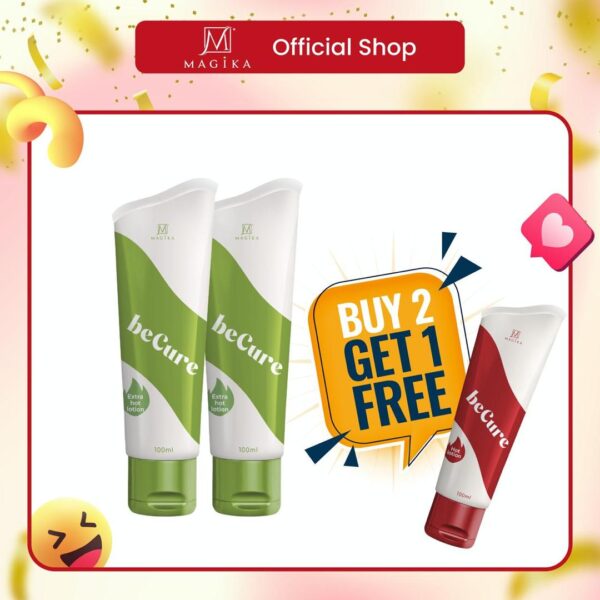 BECURE COMBO B - 2 TUBE BECURE HIJAU (EXTRA HOT) FREE 1 TUBE MERAH